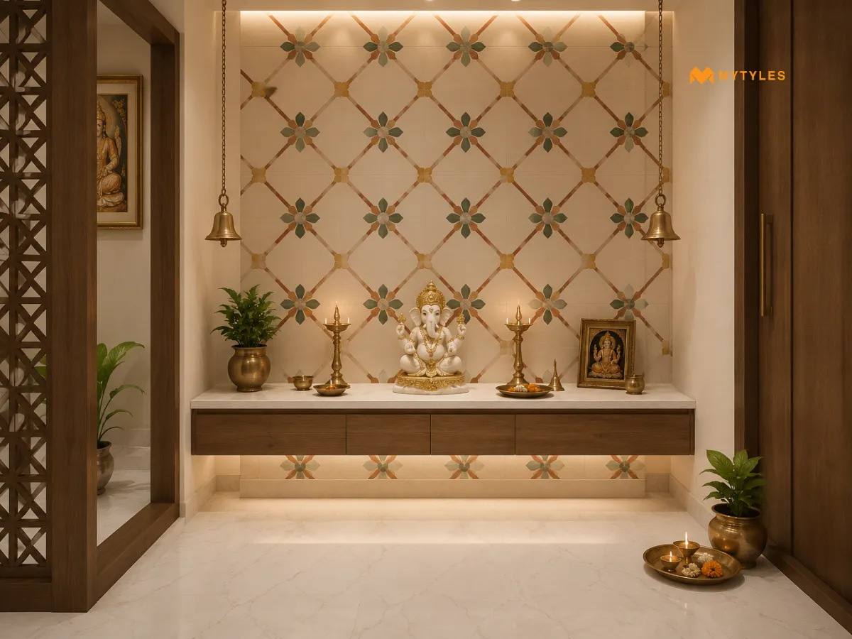 Floral Tiles for a Soft, Traditional Look